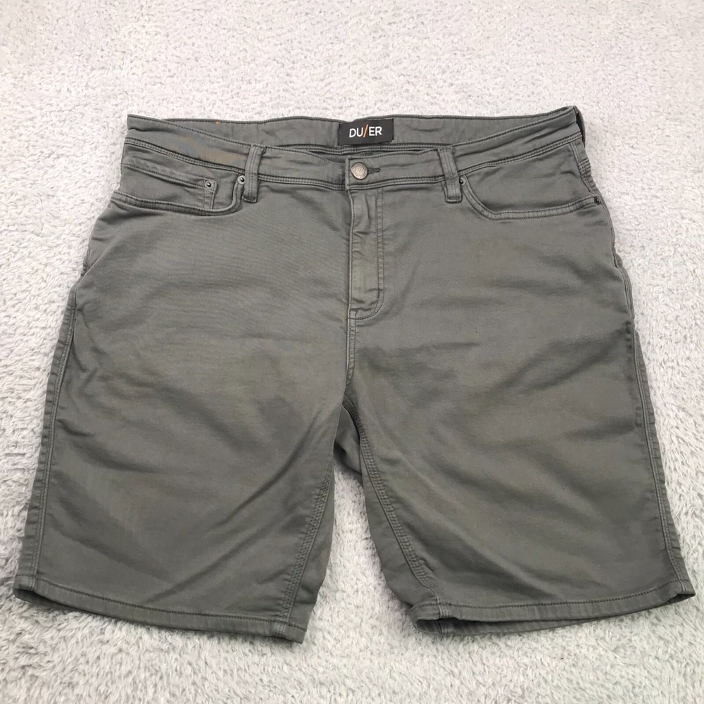 Duer DU/ER Shorts 40 Gray N2X Relaxed Fit 9.5" Performance Stretch Chino
